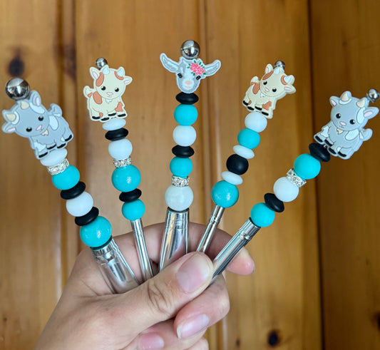 Turquoise Goats Makeup Brush Set