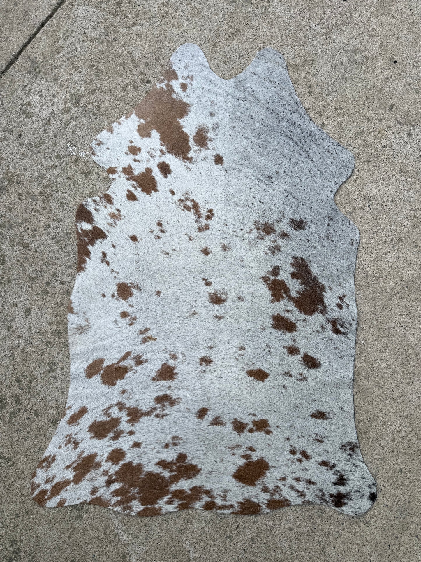 Brown Speckled Genuine Cowhide Rug Approx. 3 ft