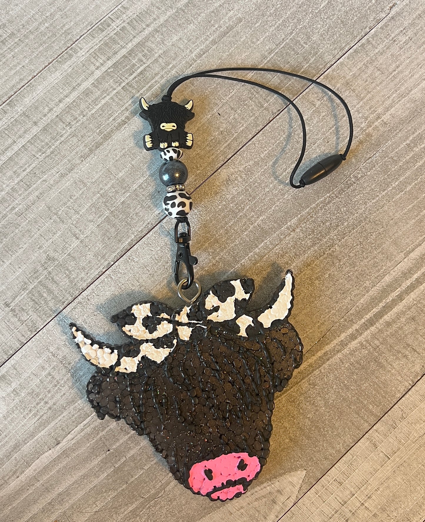 Cow Print Highland Cow Face Freshie set