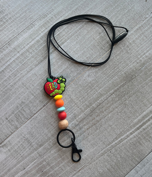 Rainbow Caterpillar READ Lanyard