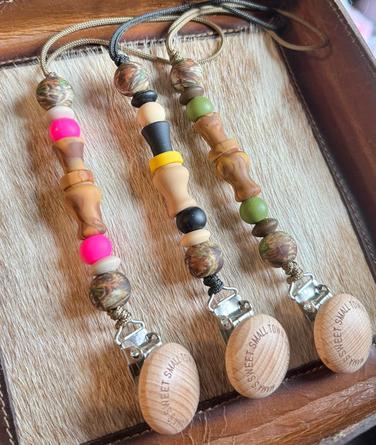 Camo Duck Call Pacifier Holders