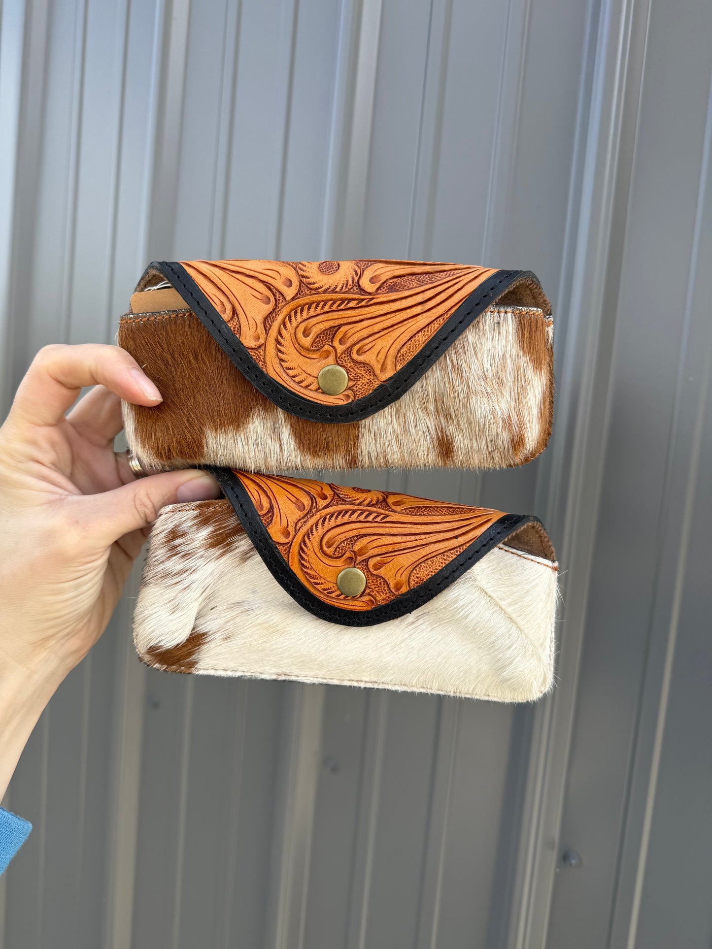 Genuine Cowhide Leather Sunglasses Case