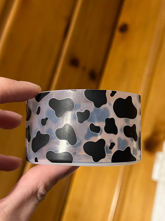 Clear Cow Print Tumbler Boot