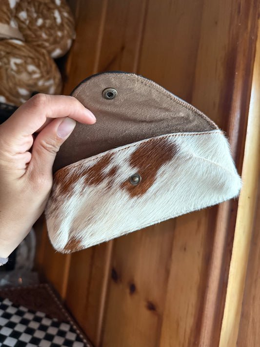 Light Brown Tooled Leather Cowhide Case