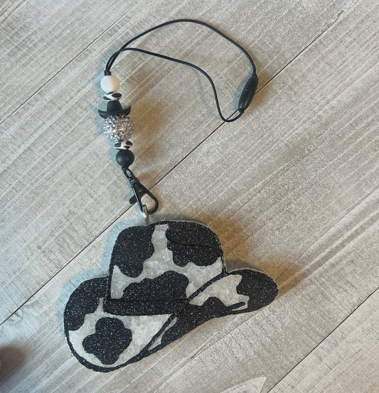 Cow Print Cowboy Hat Freshie Set