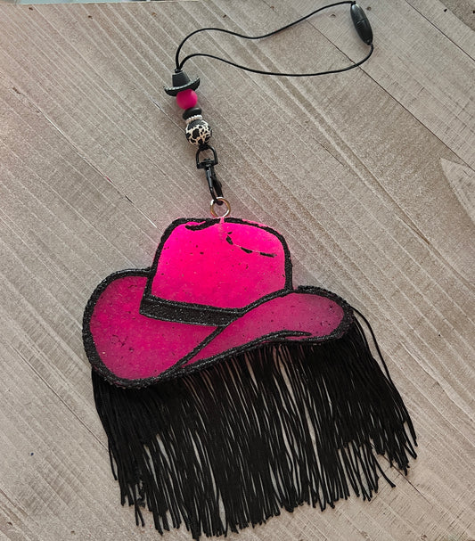 Pink Cowgirl Hat w/ Fringe