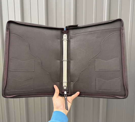 Binder Planner Tooled Leather Cowhide