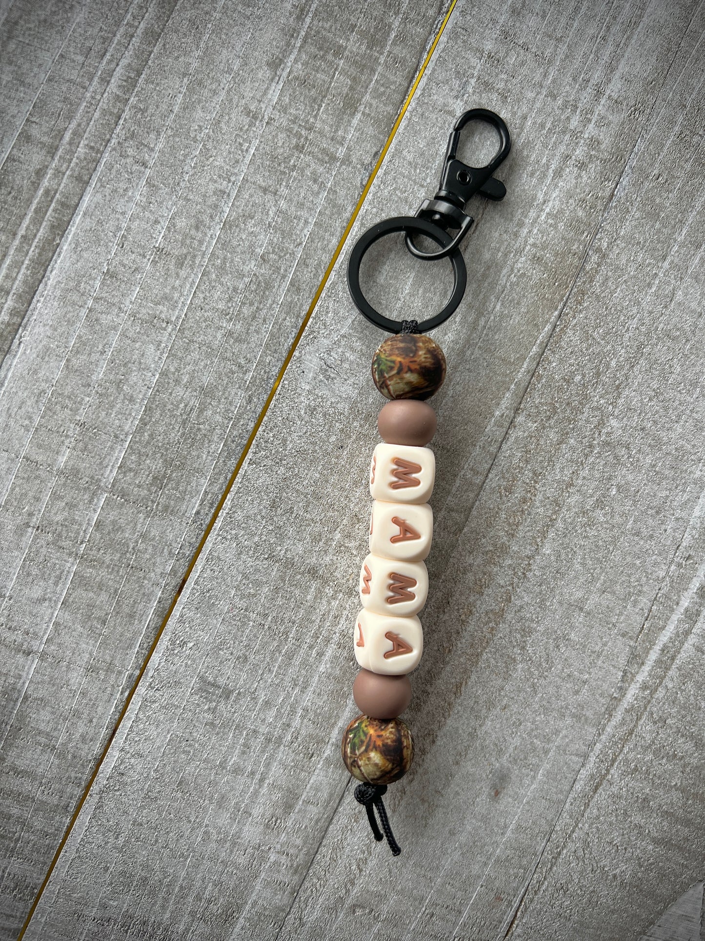 Green Camo Mama Keychain