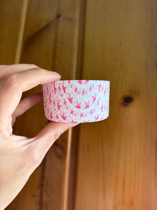 Dainty Pink Bow Floral Tumbler Boot