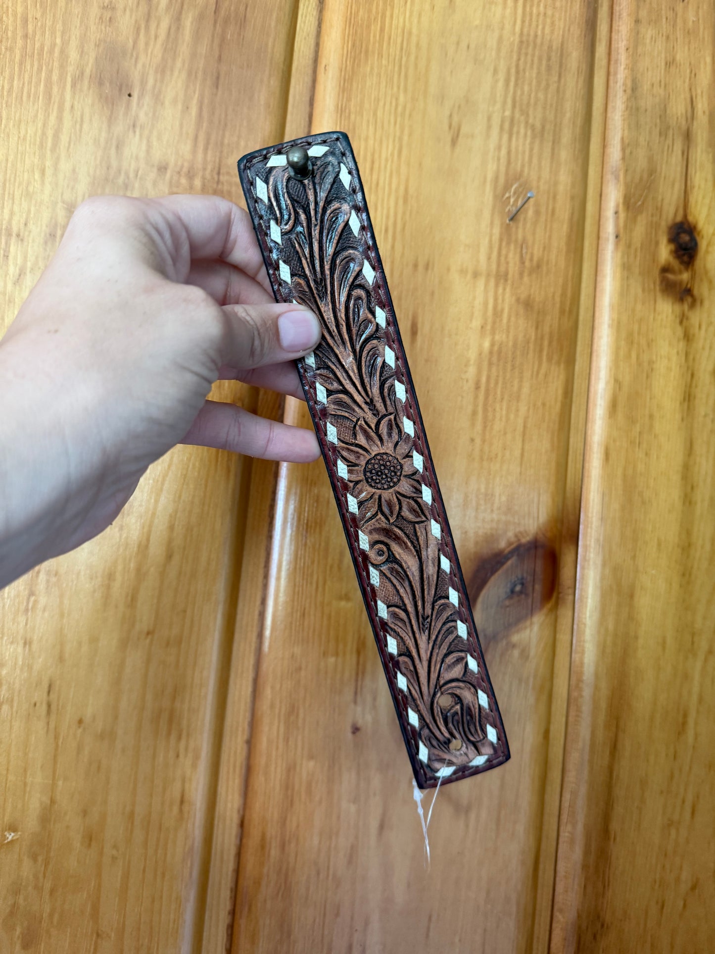 Tooled Genuine Leather Bracelet