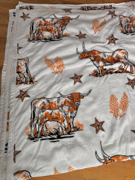 Longhorn Super Plush King Blanket