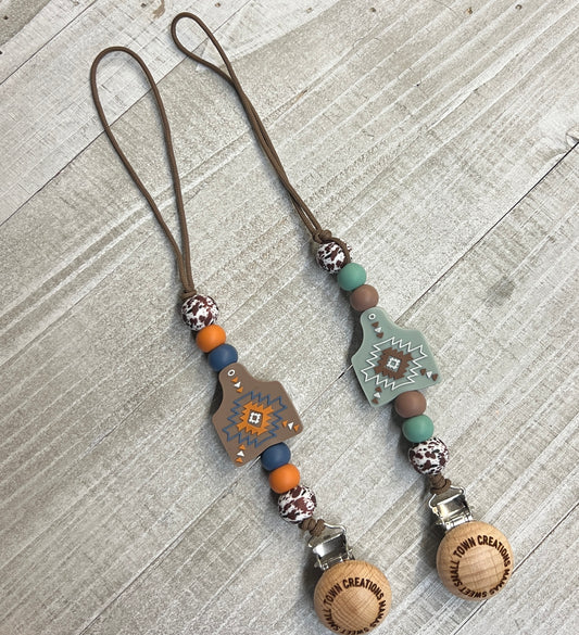 Cow Tag Pacifier Holder