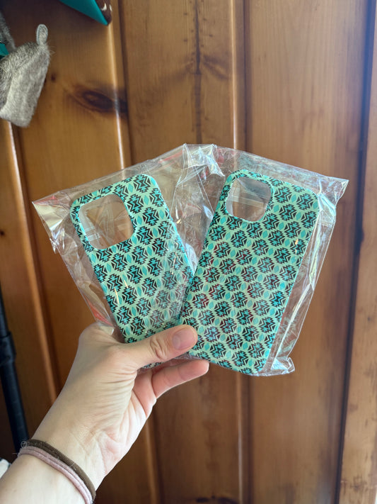 Mint/Teal Aztec 15 and 15pro Phone Cases