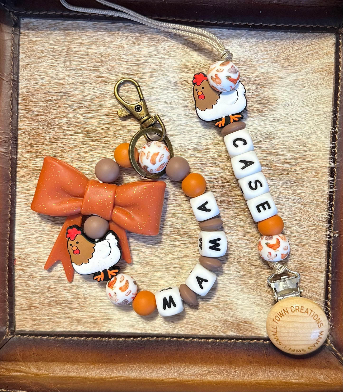 Chicken Big Bow Mama & Me Set