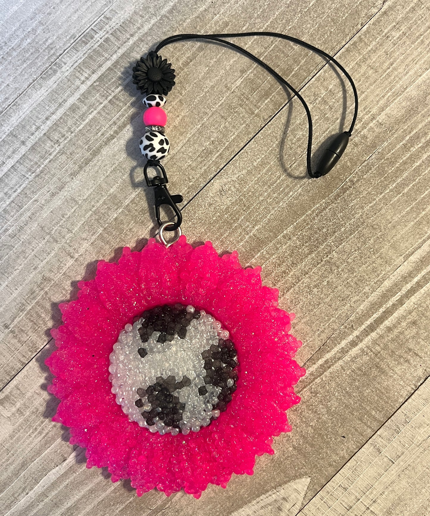 Pink Flower Cow Print Freshie Set