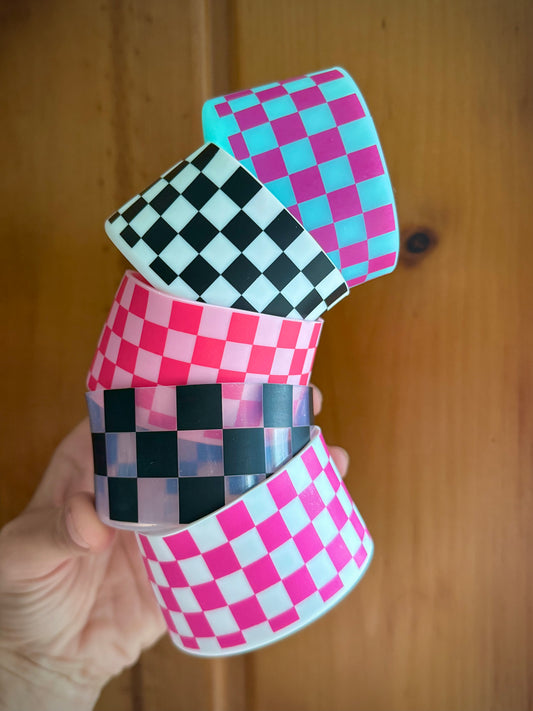 Checkered Tumbler Boot
