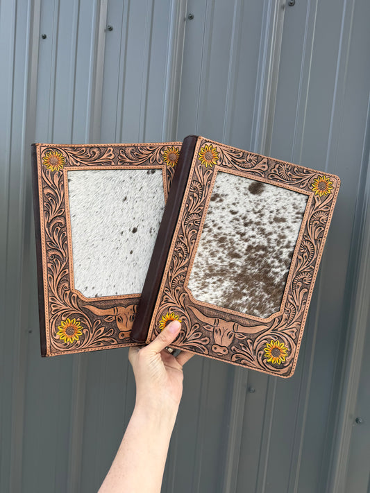 Genuine Leather and Cowhide Planner Folders