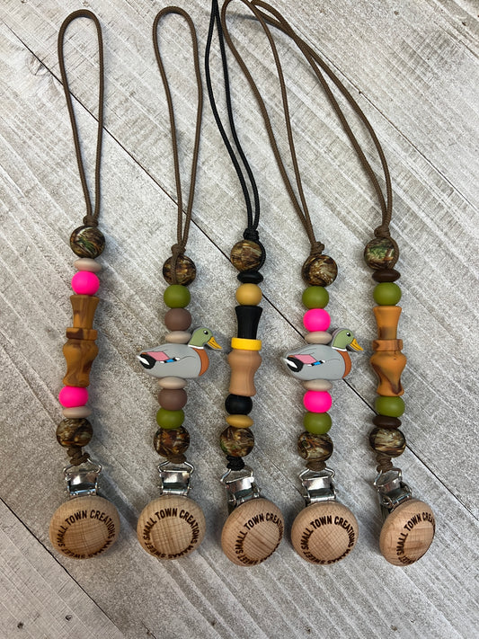 Camo Duck Call Pacifier Holders