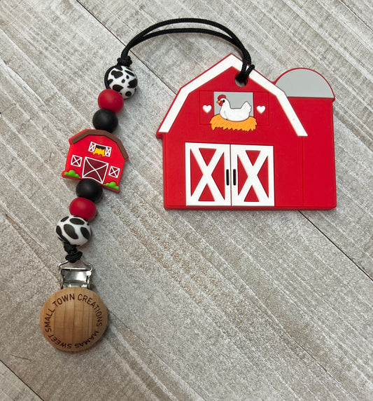 Red Barn Teether Clip