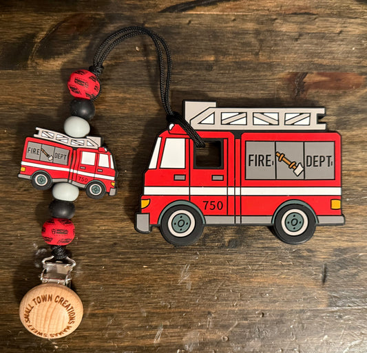 Fire Truck Teether Clip