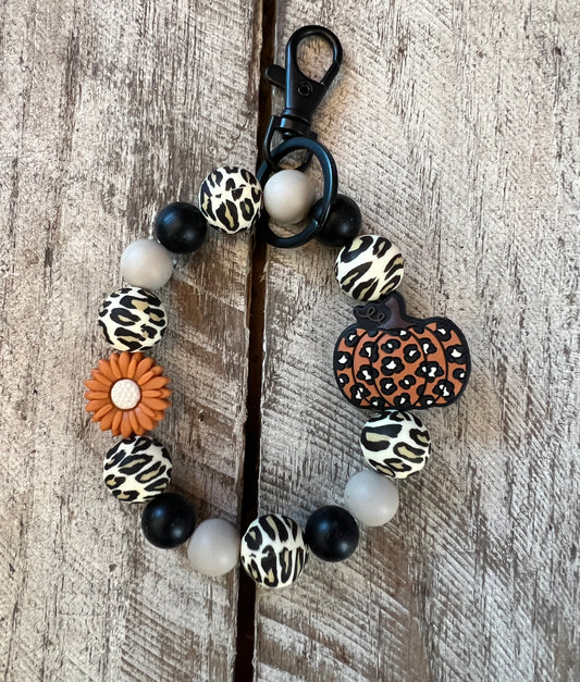 Cheetah Pumpkin Wristlet