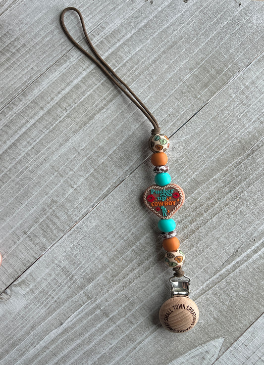 Pucker Up Cowboy Pacifier Holder