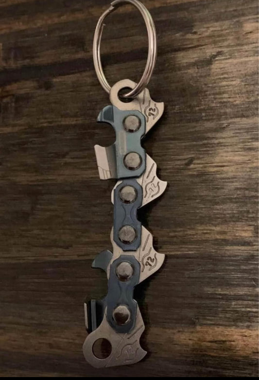 Chainsaw Chain Keychain
