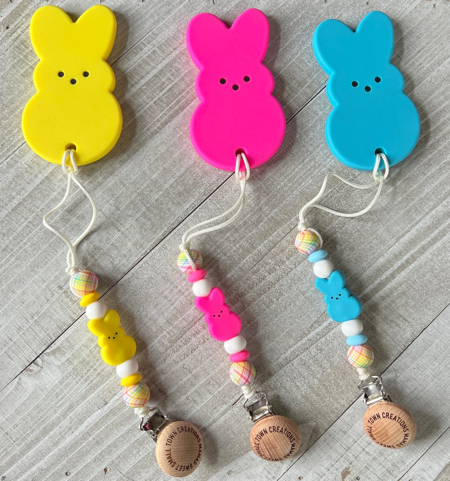 Marshmellow Bunny Teether Clip