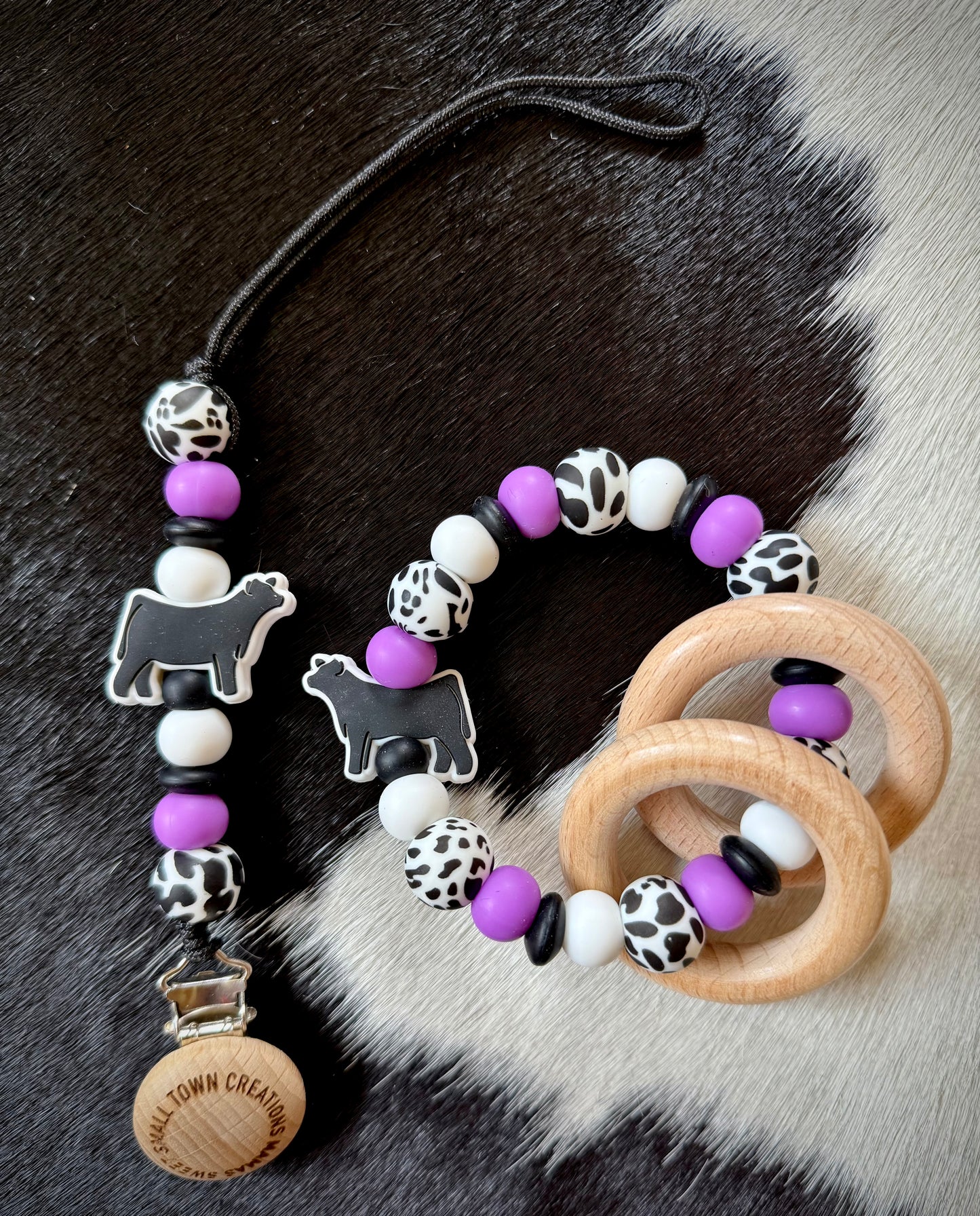 Show Cow Purple Teether Set