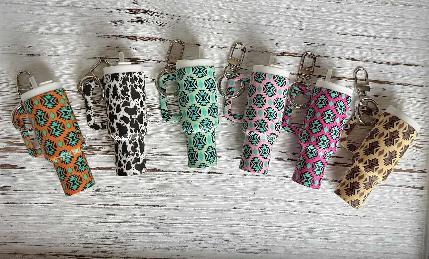 Western Aztec Tumbler Cup Chapstick Holder