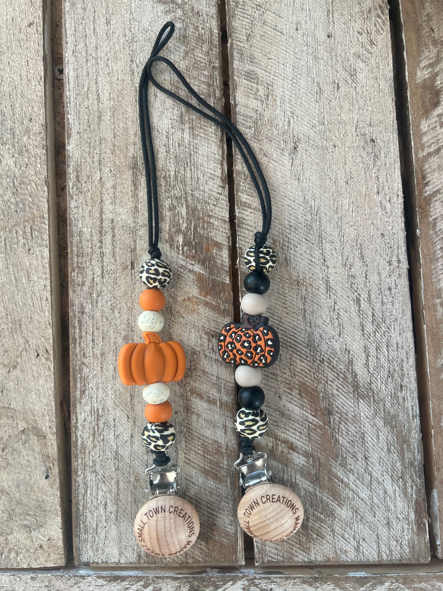 Cheetah Pumpkin Pacifier Holder