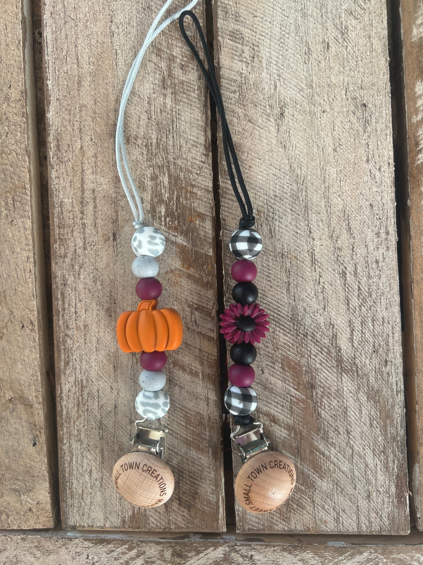 Fall Plum Pacifier Holder
