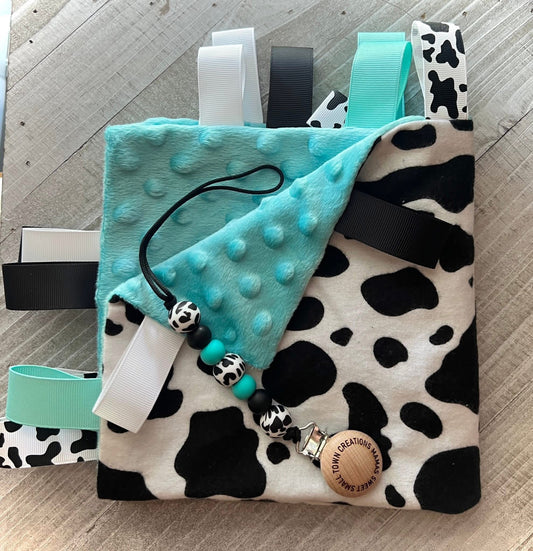 Turquoise Cow Print Baby Bundle