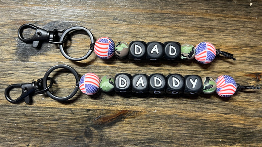 Camo American Flag Keychain
