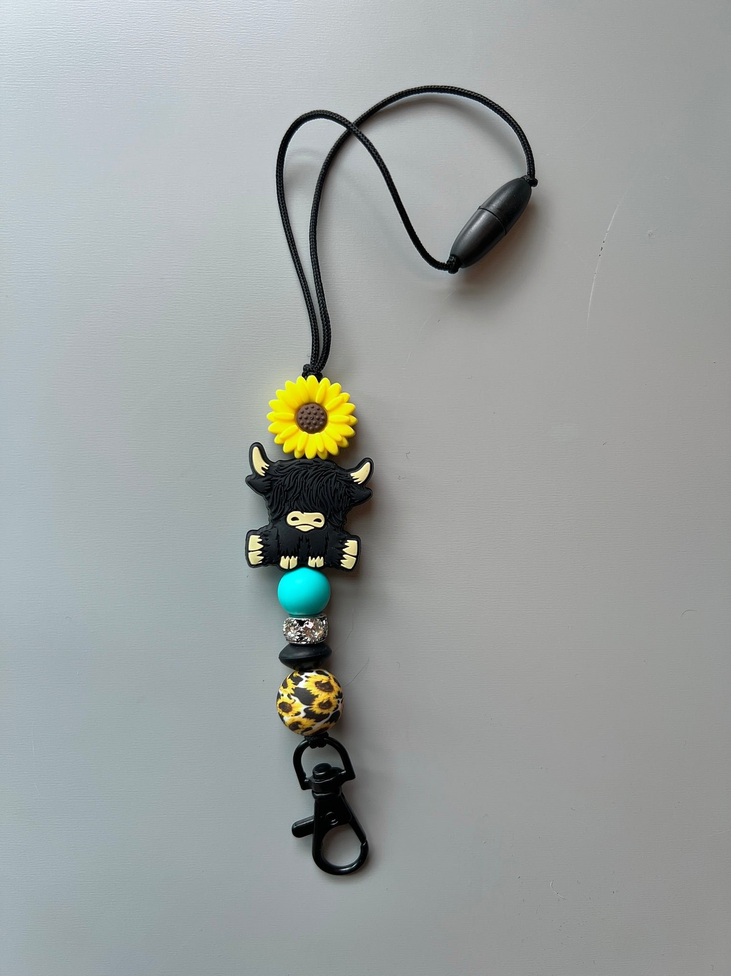 Sunflower Highland Cow Freshie Hanger