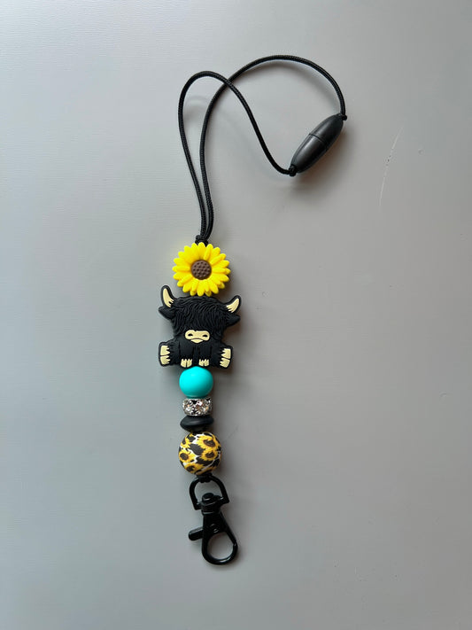 Sunflower Highland Cow Freshie Hanger