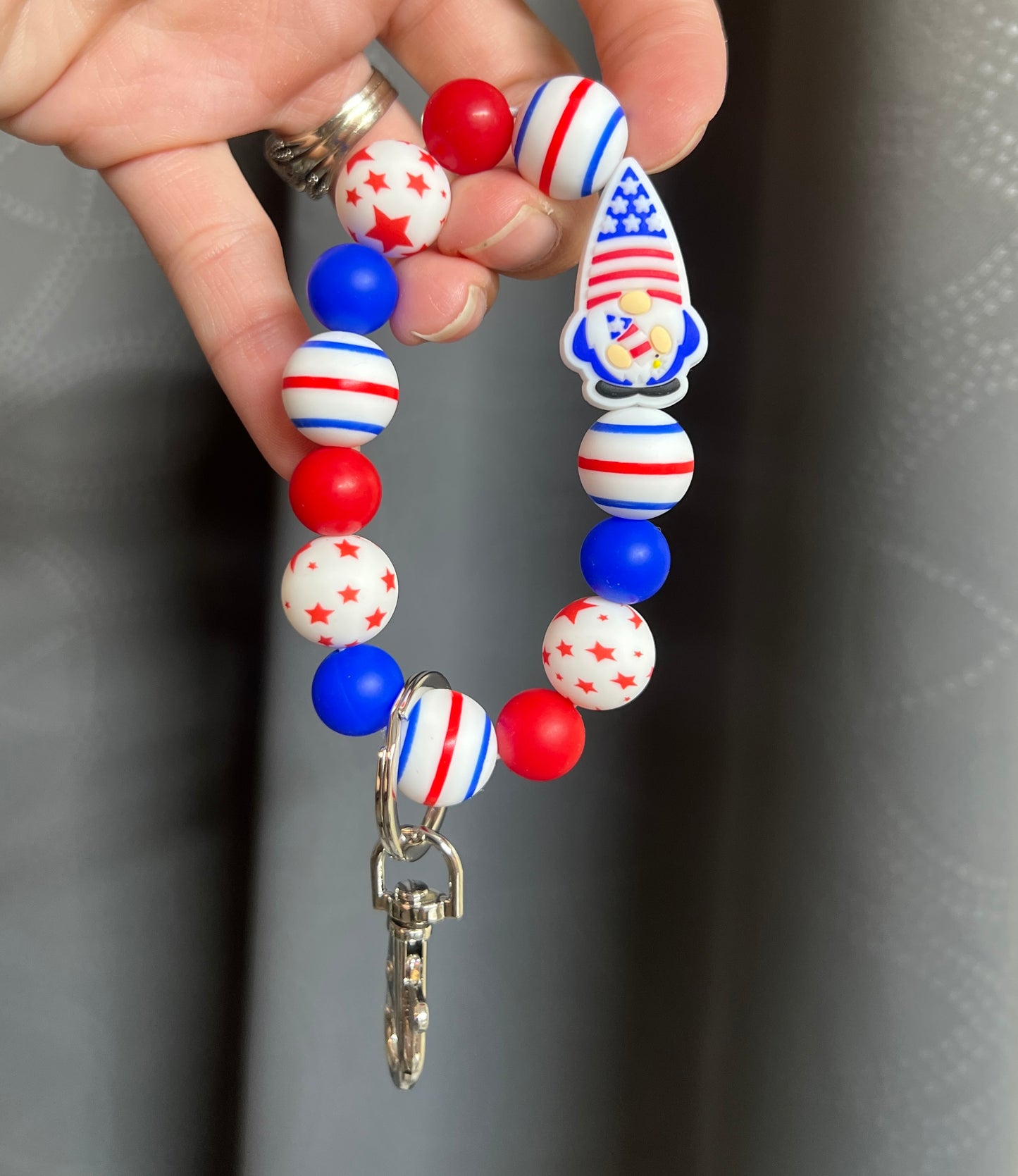 Patriotic Gnome Wristlet