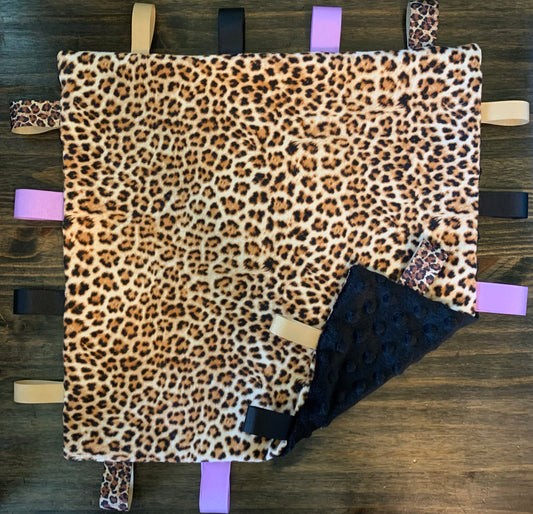 Cheetah Print Taggie Blanket