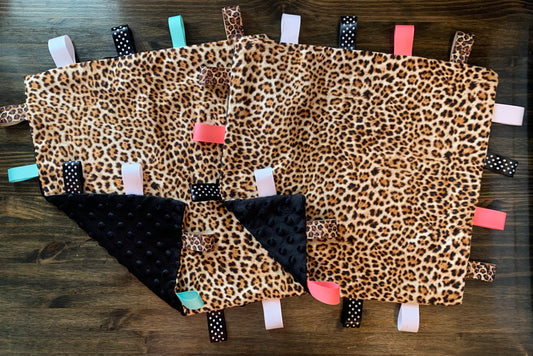 Cheetah Print Taggie Blanket
