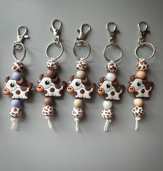 Brown Longhorn Keychain