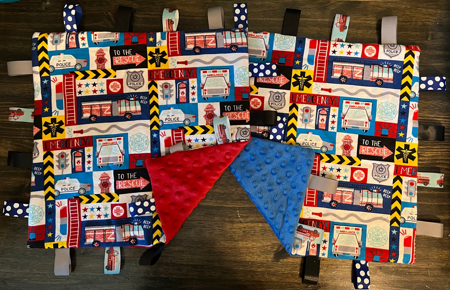 Emergency Vehicles Taggie Blanket