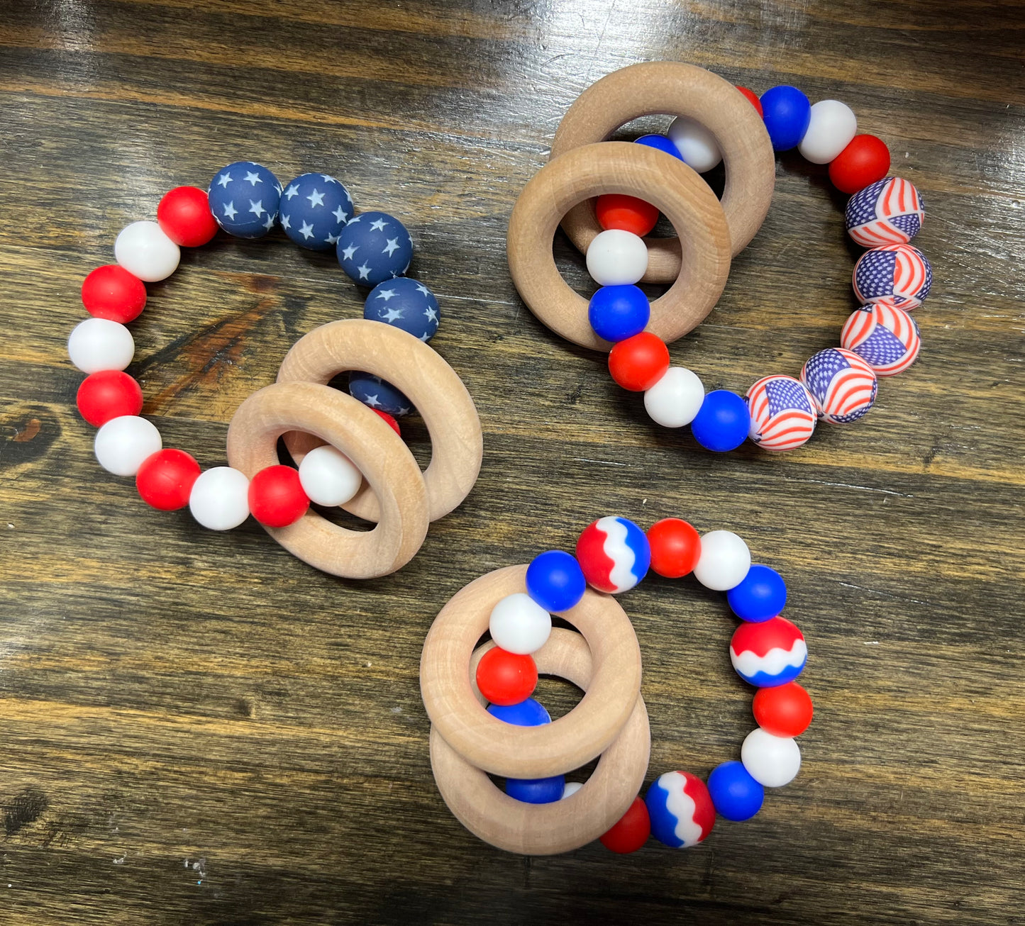 Patriotic Teether Rattles