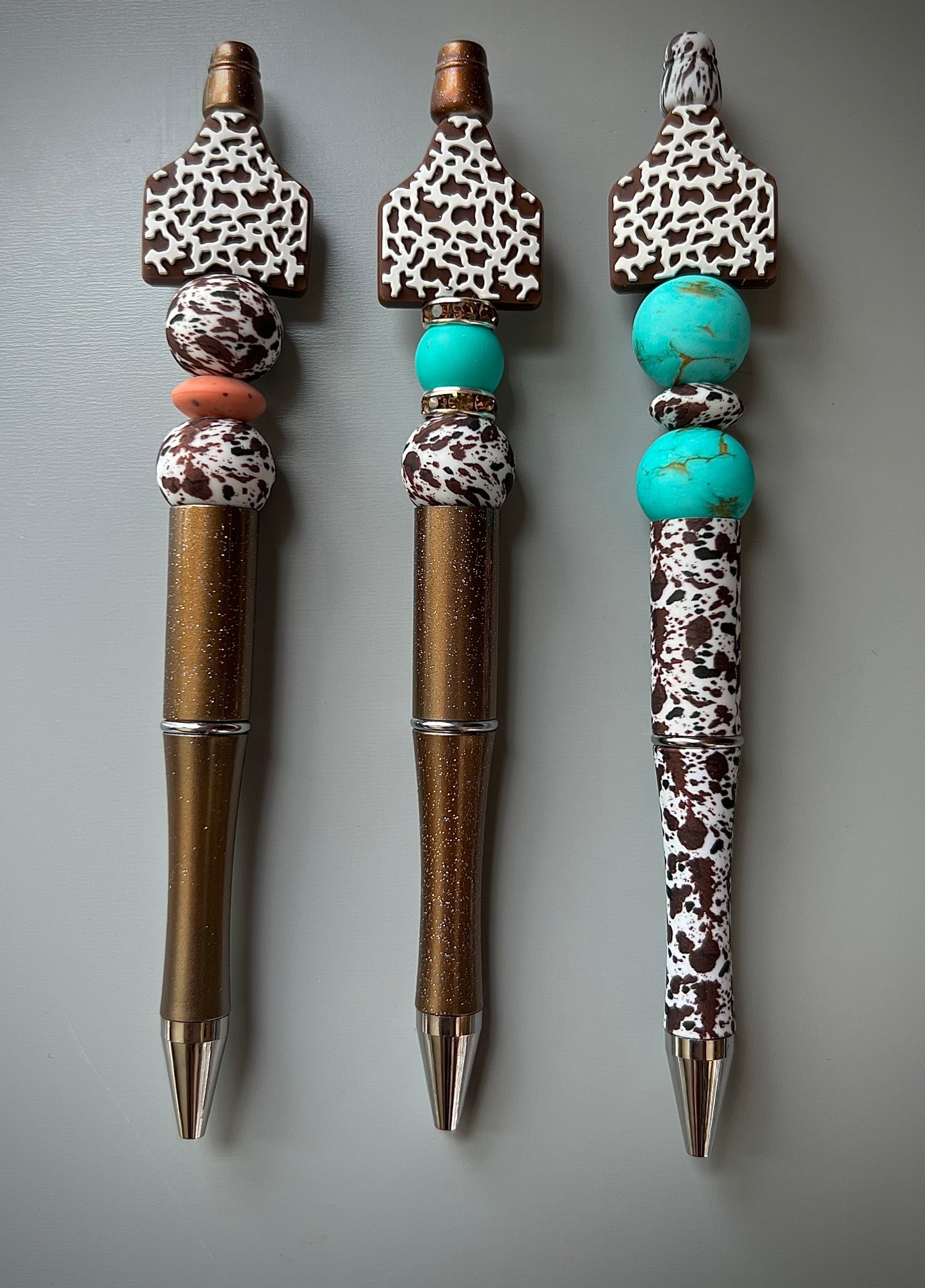 Cow Print Ear Tag Pens