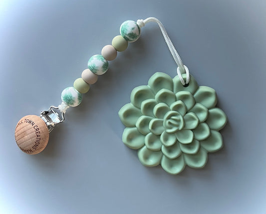Succulent Teether Clip