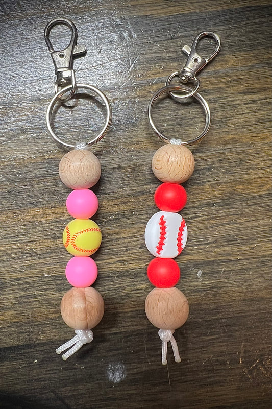 Softball / Baseball Dangle keychain
