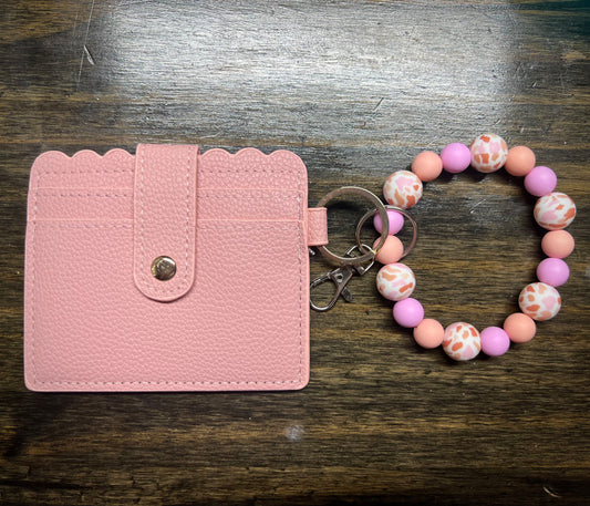 Boho Cow Print Matching Wallet Set