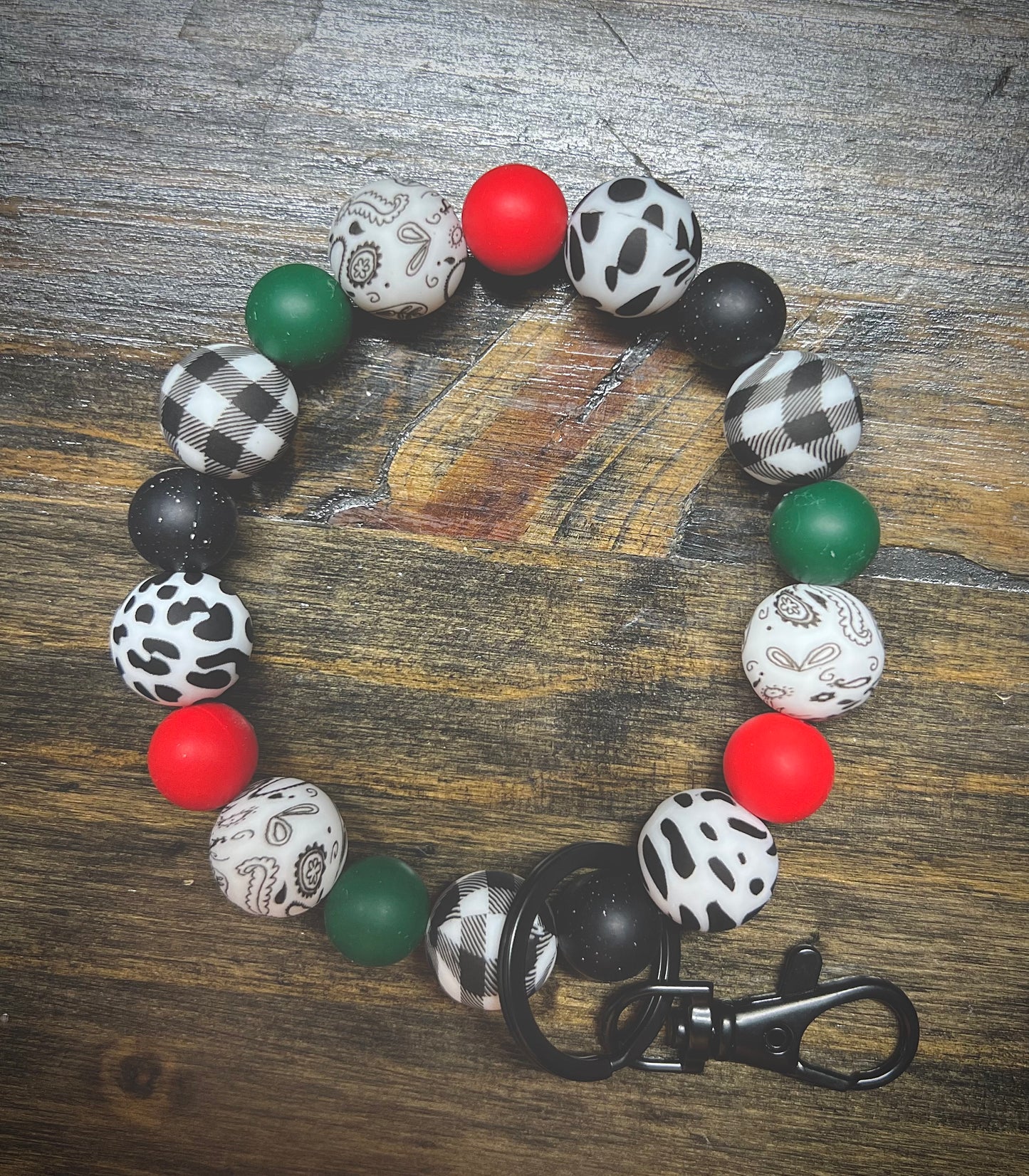 Western Christmas Wristlet