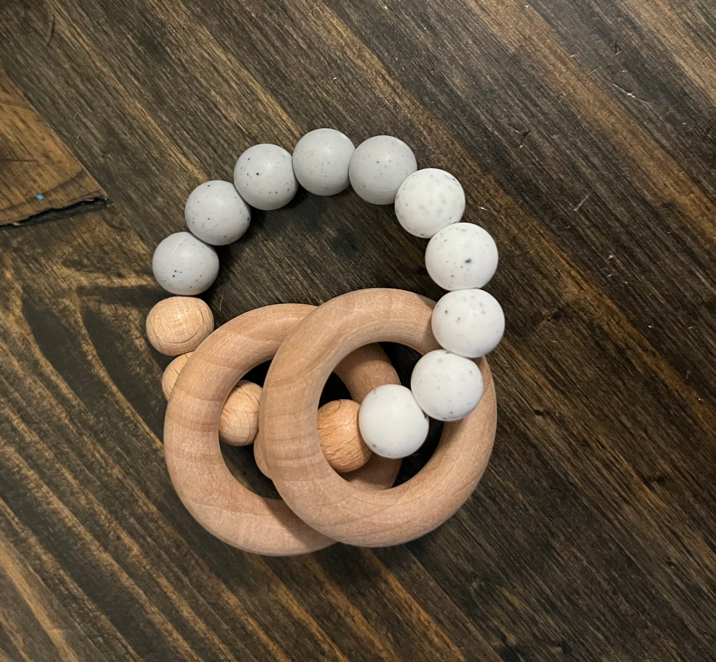 White Speckled Gray Rattle