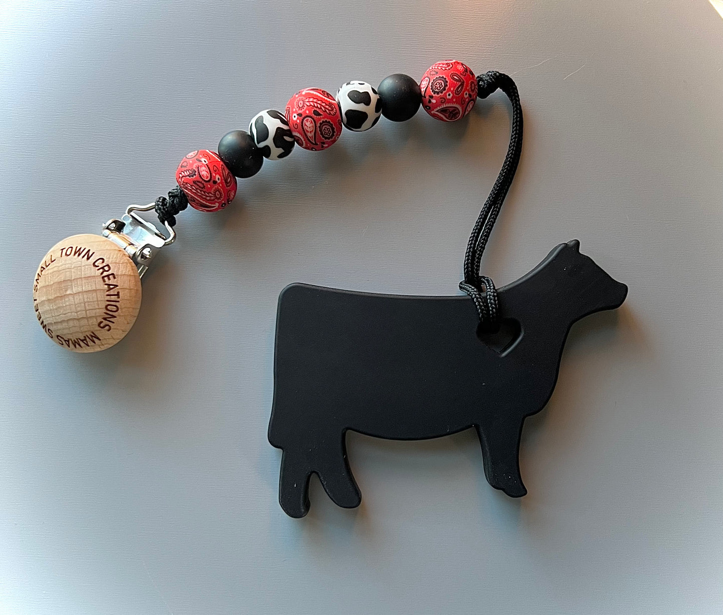 Beef Cow Red Bandana Teether