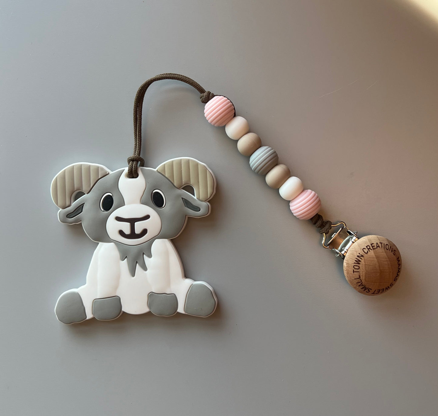 Pink Goat Teether